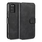 For Huawei Honor V30 DG.MING Retro Oil Side Horizontal Flip Case with Holder & Card Slots & Wallet(Black) - 1