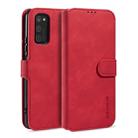 For Huawei Honor V30 DG.MING Retro Oil Side Horizontal Flip Case with Holder & Card Slots & Wallet(Red) - 1