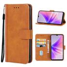 For OPPO A77 5G Leather Phone Case(Brown) - 1