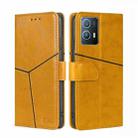 For vivo iQOO U5 5G Geometric Stitching Horizontal Flip Leather Phone Case(Yellow) - 1