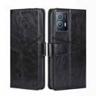 For vivo iQOO U5 5G Geometric Stitching Horizontal Flip Leather Phone Case(Black) - 1