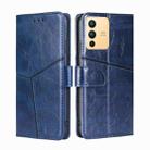 For vivo S12 5G/V23 Geometric Stitching Horizontal Flip Leather Phone Case(Blue) - 1