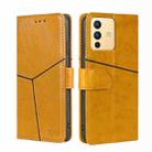 For vivo S12 5G/V23 Geometric Stitching Horizontal Flip Leather Phone Case(Yellow) - 1