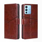 For vivo S12 Pro 5G/V23 Pro Geometric Stitching Horizontal Flip Leather Phone Case(Dark Brown) - 1