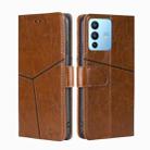For vivo S12 Pro 5G/V23 Pro Geometric Stitching Horizontal Flip Leather Phone Case(Light Brown) - 1