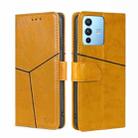 For vivo S12 Pro 5G/V23 Pro Geometric Stitching Horizontal Flip Leather Phone Case(Yellow) - 1