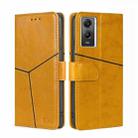 For vivo Y55S 5G Geometric Stitching Horizontal Flip Leather Phone Case(Yellow) - 1