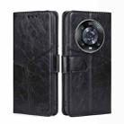 For Honor Magic4 Geometric Stitching Horizontal Flip Leather Phone Case(Black) - 1