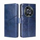 For Honor Magic4 Pro Geometric Stitching Horizontal Flip Leather Phone Case(Blue) - 1