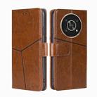 For Honor X30 Geometric Stitching Horizontal Flip Leather Phone Case(Light Brown) - 1