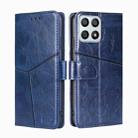 For Honor X30i Geometric Stitching Horizontal Flip Leather Phone Case(Blue) - 1