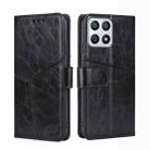 For Honor X30i Geometric Stitching Horizontal Flip Leather Phone Case(Black) - 1