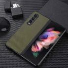 For Samsung Galaxy Z Fold4 5G Nylon Cloth Texture Shockproof PC+TPU Phone Case(Green) - 1