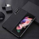 For Samsung Galaxy Z Fold4 5G Nylon Cloth Texture Shockproof PC+TPU Phone Case(Black) - 1