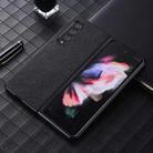 For Samsung Galaxy Z Fold4 5G PU Leather Shockproof Phone Case(Black) - 1