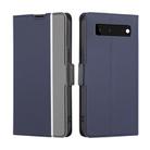 For Google Pixel 6 Twill Texture Side Button Leather Phone Case(Blue) - 1