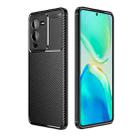 For vivo S15 Carbon Fiber Texture Shockproof TPU Phone Case(Black) - 1