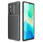 For vivo S15 Pro Carbon Fiber Texture Shockproof TPU Phone Case(Black) - 1