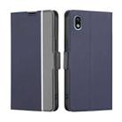 For Sony Xperia Ace III Twill Texture Side Button Leather Phone Case(Blue) - 1