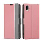 For Sony Xperia Ace III Twill Texture Side Button Leather Phone Case(Pink) - 1