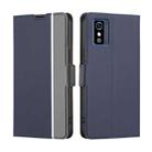 For ZTE Blade L9 Twill Texture Side Button Leather Phone Case(Blue) - 1