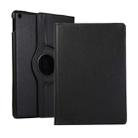 For Lenovo M10 Plus 3rd Litchi Texture 360 Degrees Rotation Leather Tablet Case with Holder(Black) - 1