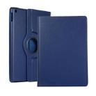 For Lenovo M10 Plus 3rd Litchi Texture 360 Degrees Rotation Leather Tablet Case with Holder(Dark Blue) - 1
