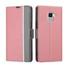 For Samsung Galaxy Feel 2 JP Twill Texture Side Button Leather Phone Case(Pink) - 1