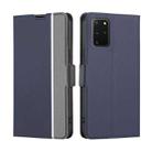 For Samsung Galaxy S20+ Twill Texture Side Button Leather Phone Case(Blue) - 1
