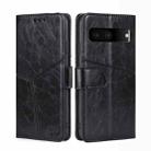 For Google Pixel 7 5G Geometric Stitching Horizontal Flip TPU + PU Leather Phone Case(Black) - 1