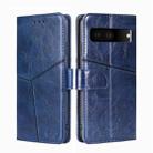 For Google Pixel 7 5G Geometric Stitching Horizontal Flip TPU + PU Leather Phone Case(Blue) - 1