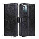 For Nokia G21/G11 Geometric Stitching Horizontal Flip TPU + PU Leather Phone Case(Black) - 1