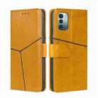 For Nokia G21/G11 Geometric Stitching Horizontal Flip TPU + PU Leather Phone Case(Yellow) - 1