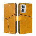 For OnePlus Nord CE 2 5G Geometric Stitching Horizontal Flip TPU + PU Leather Phone Case(Yellow) - 1