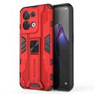 For OPPO Reno8 5G Supersonic PC + TPU Shock-proof Phone Case(Red) - 1