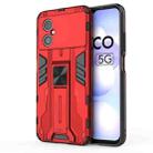 For Xiaomi Poco M4 5G Supersonic PC + TPU Shock-proof Phone Case(Red) - 1