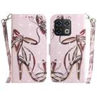 For OnePlus 10 Pro 5G 3D Colored Horizontal Flip Leather Phone Case(Butterfly High-heeled) - 1