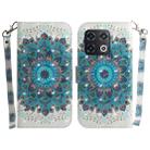 For OnePlus 10 Pro 5G 3D Colored Horizontal Flip Leather Phone Case(Peacock Wreath) - 1