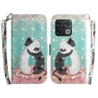 For OnePlus 10 Pro 5G 3D Colored Horizontal Flip Leather Phone Case(Black White Cat) - 1