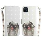 For OPPO A16K 3D Colored Horizontal Flip Leather Phone Case(Pug) - 1