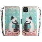 For OPPO A16K 3D Colored Horizontal Flip Leather Phone Case(Black White Cat) - 1