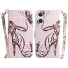 For OPPO A96 5G / Reno7 Z 5G 3D Colored Horizontal Flip Leather Phone Case(Butterfly High-heeled) - 1