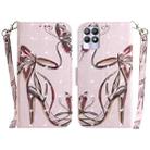 For OPPO Realme 8i 3D Colored Horizontal Flip Leather Phone Case(Butterfly High-heeled) - 1