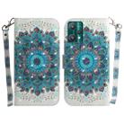 For OPPO Realme 9 Pro 3D Colored Horizontal Flip Leather Phone Case(Peacock Wreath) - 1