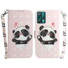 For OPPO Realme 9 Pro 3D Colored Horizontal Flip Leather Phone Case(Heart Panda) - 1