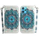 For OPPO Realme 9 Pro+ 3D Colored Horizontal Flip Leather Phone Case(Peacock Wreath) - 1