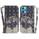 For OPPO Realme 9 Pro+ 3D Colored Horizontal Flip Leather Phone Case(Hug Cat) - 1
