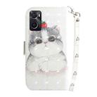 For OPPO Realme 9i / A76 4G / A36 3D Colored Horizontal Flip Leather Phone Case(Cute Cat) - 3