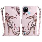 For OPPO Realme C21Y 3D Colored Horizontal Flip Leather Phone Case(Butterfly High-heeled) - 1