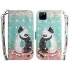For OPPO Realme C21Y 3D Colored Horizontal Flip Leather Phone Case(Black White Cat) - 1